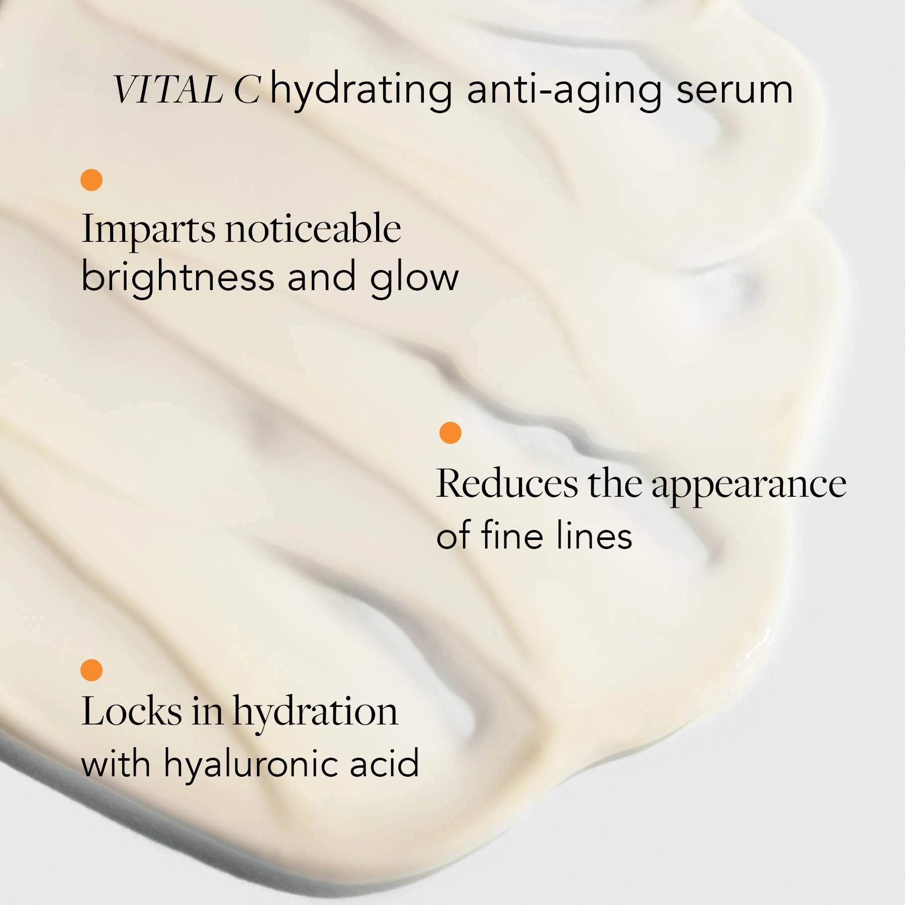 VITAL C hydrating anti-aging serum with text on a light background