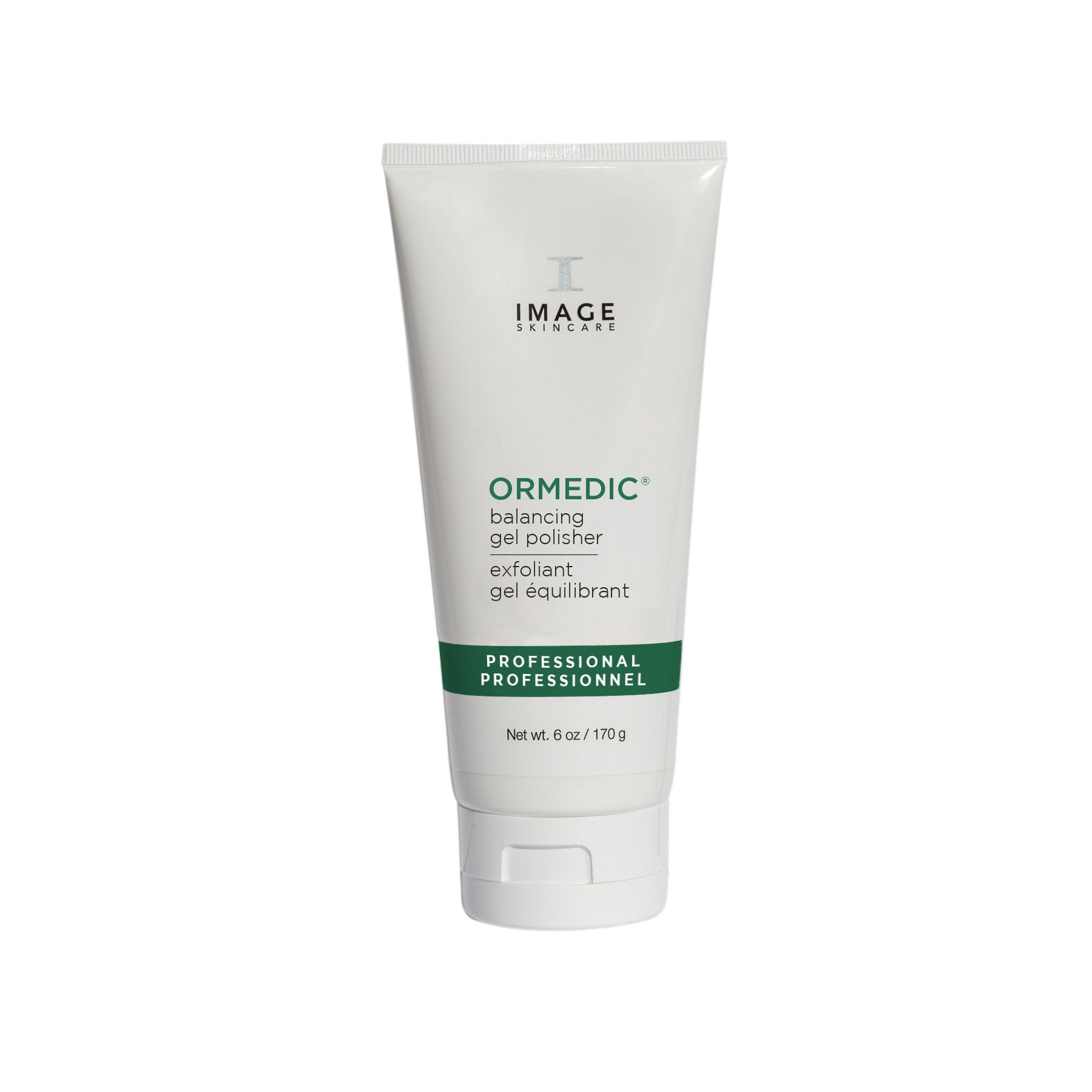 A tube of IMAGE ORMEDIC balancing gel polisher, 6oz size, designed for professional use.