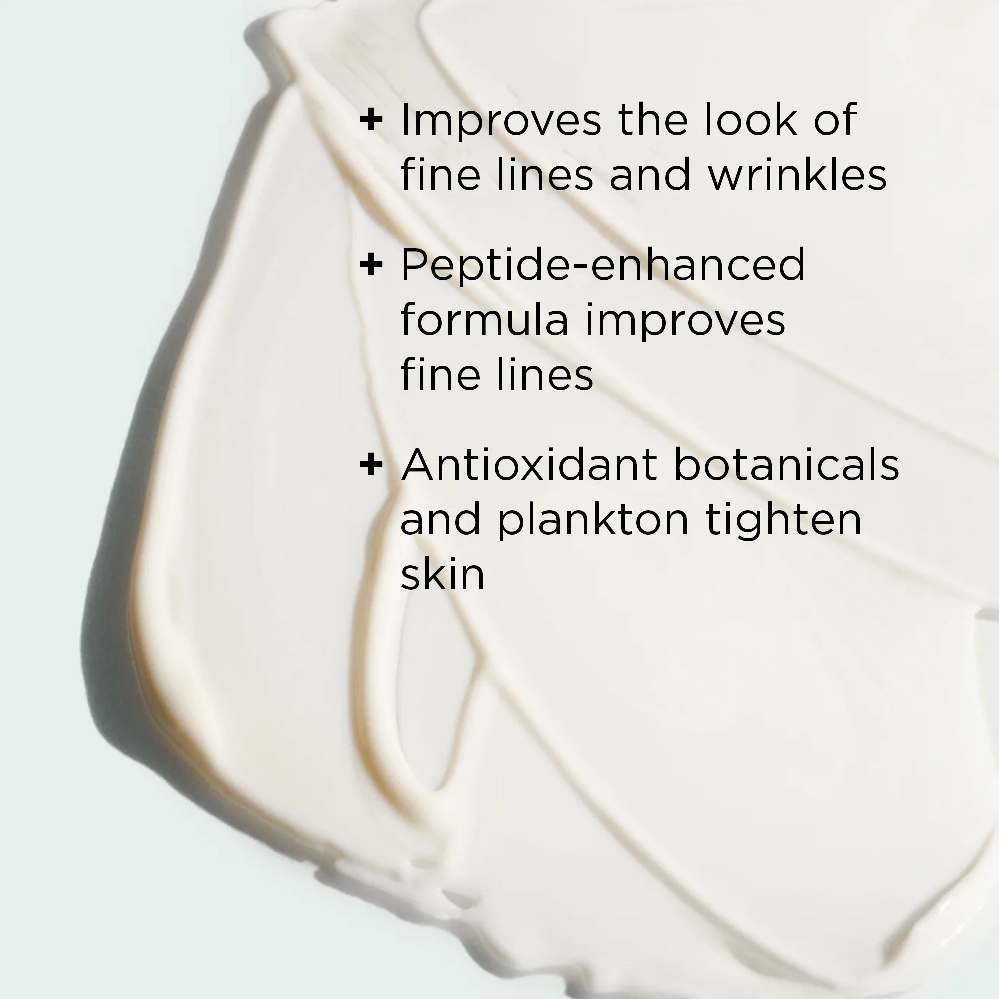 close up texture shot of max creme with benefits callouts