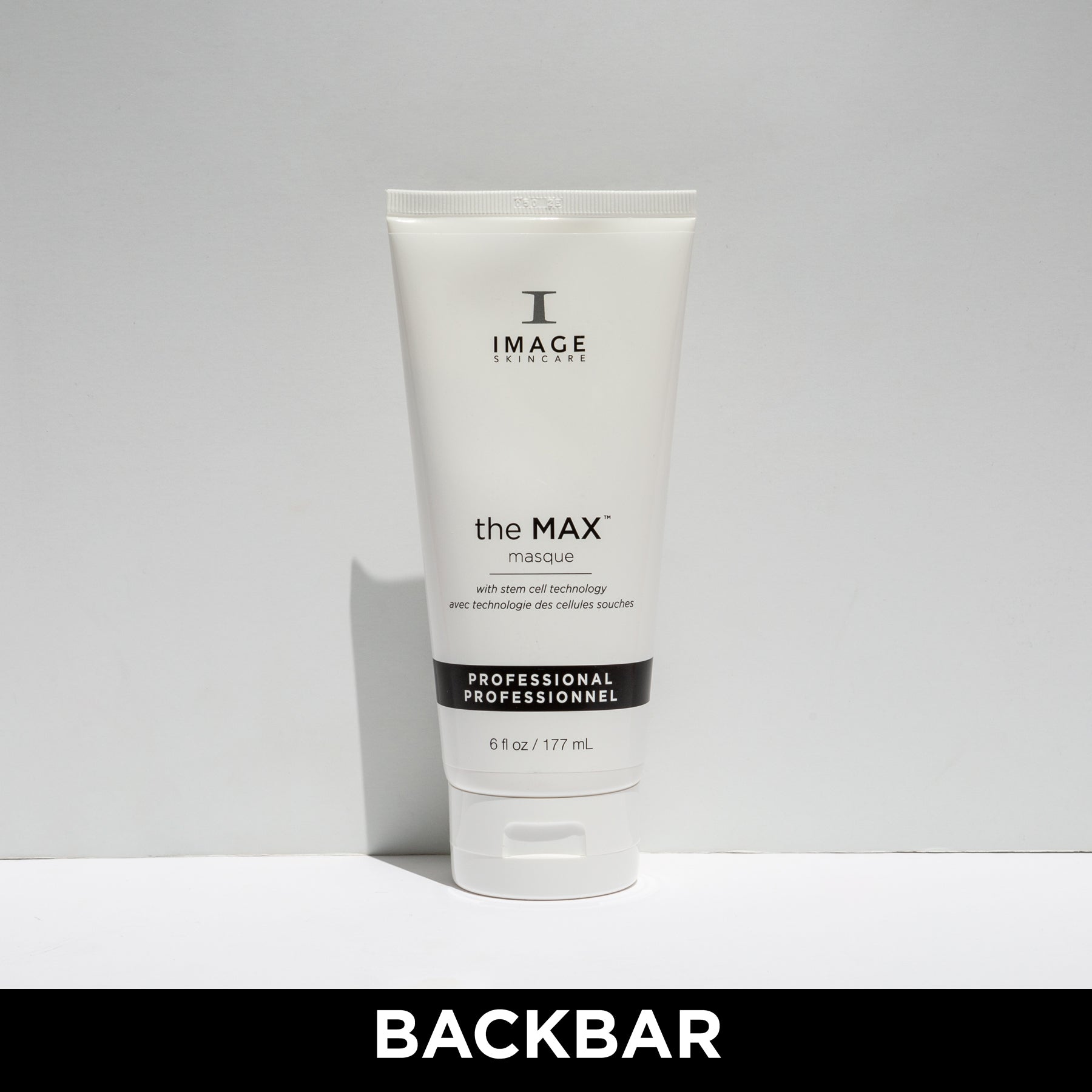 A white tube packaging of 'the MAX masque' by IMAGE Skincare for professional skincare treatment.