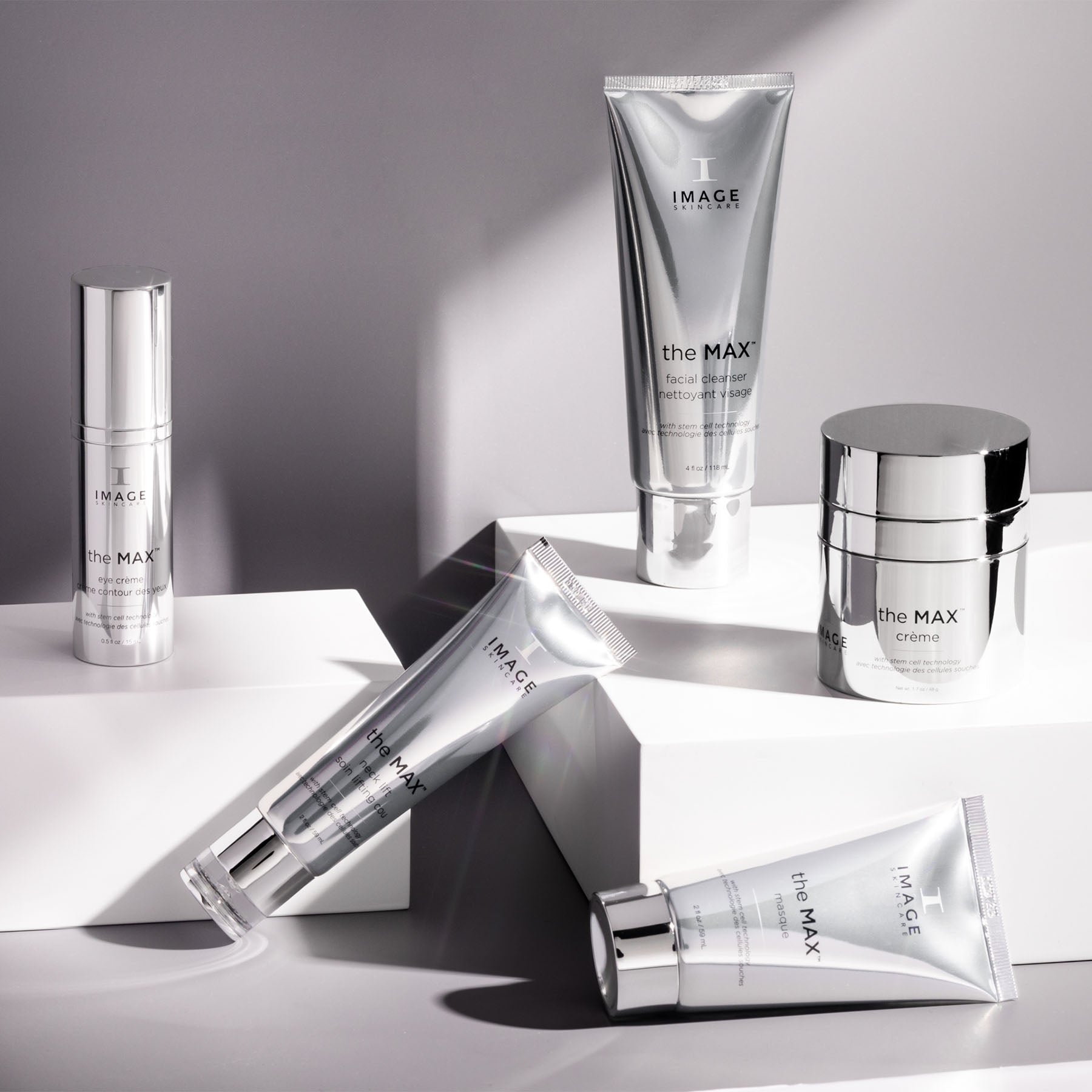 Full collection of the MAX products with gray background