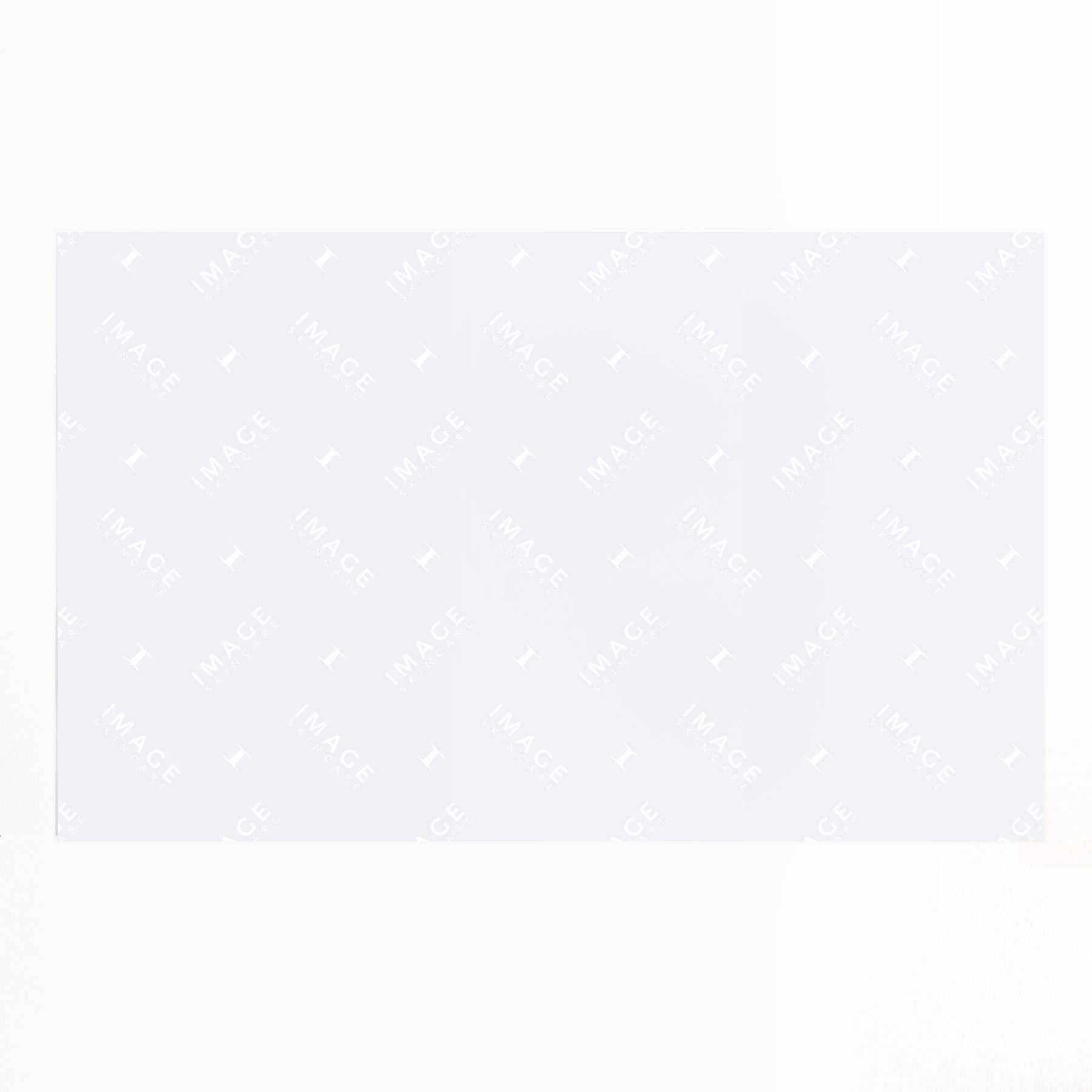 white logo tissue paper on white background