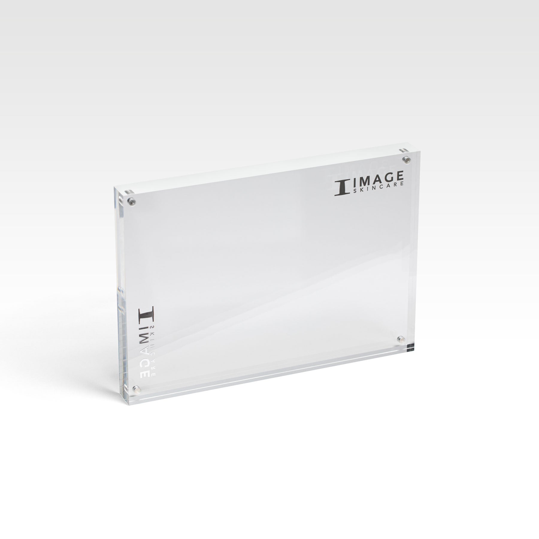 A clear acrylic frame with the brand name 'IMAGE' etched into the acrylic. The frame is designed to hold A5 sized paper.