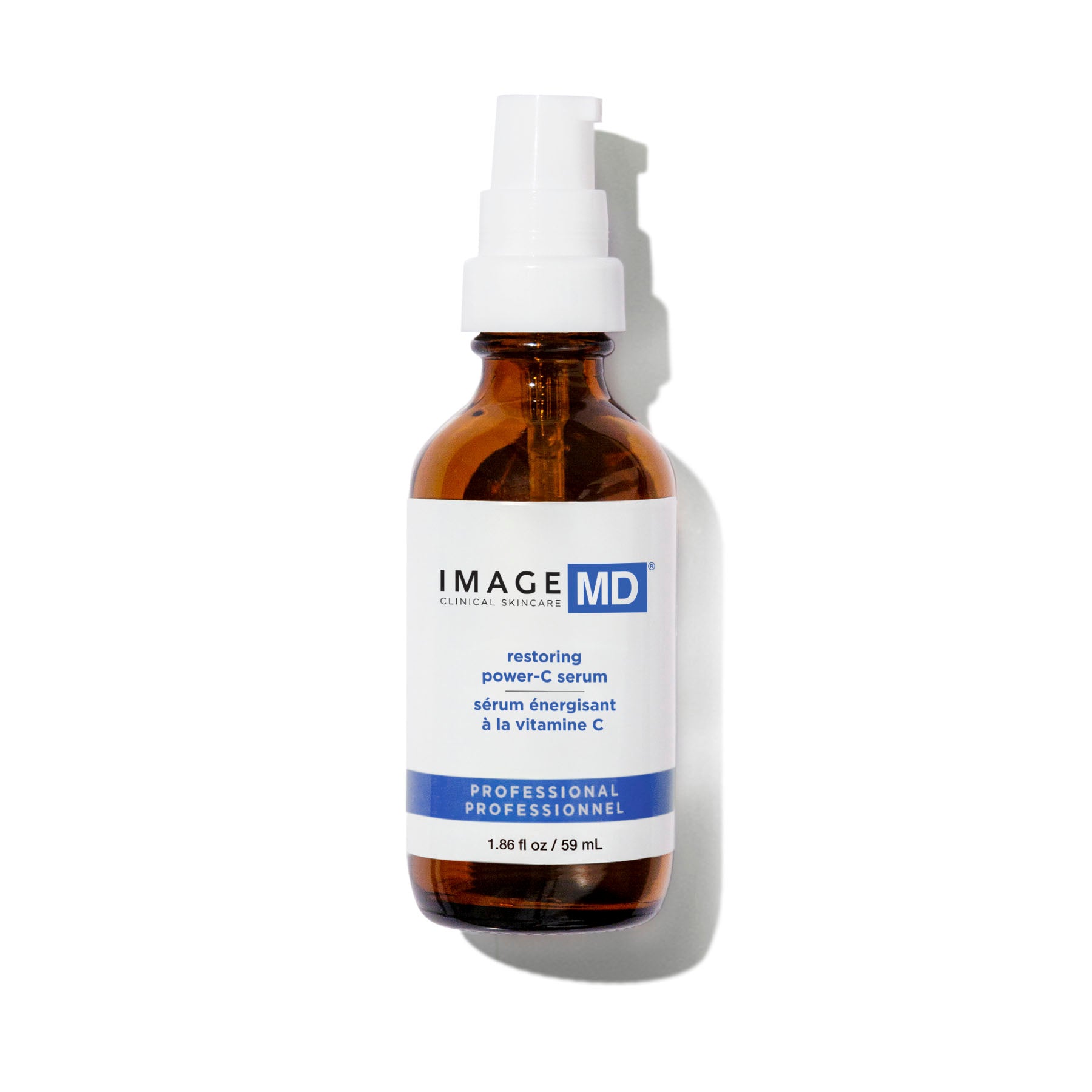 Bottle of Image MD serum on a white background
